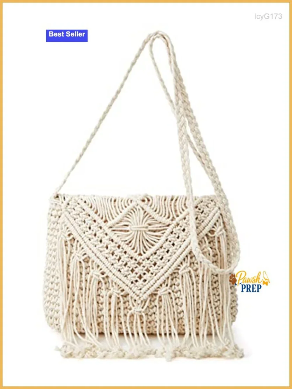 Cute Macrame Crochet Hobo Crossbody Purse Summer Beach Bag Tassels Shoulder Tote